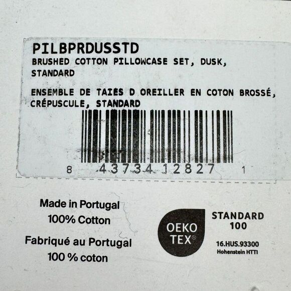 Parachute Brushed Cotton Back Envelope Pillowcase Standard Set in Dusk NEW - Picture 4 of 7